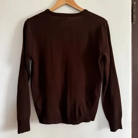 70s Vintage BUFFUMS | Brown V Neck Embroidered Koala V Neck Sweater | Large - Picture 2 of 6